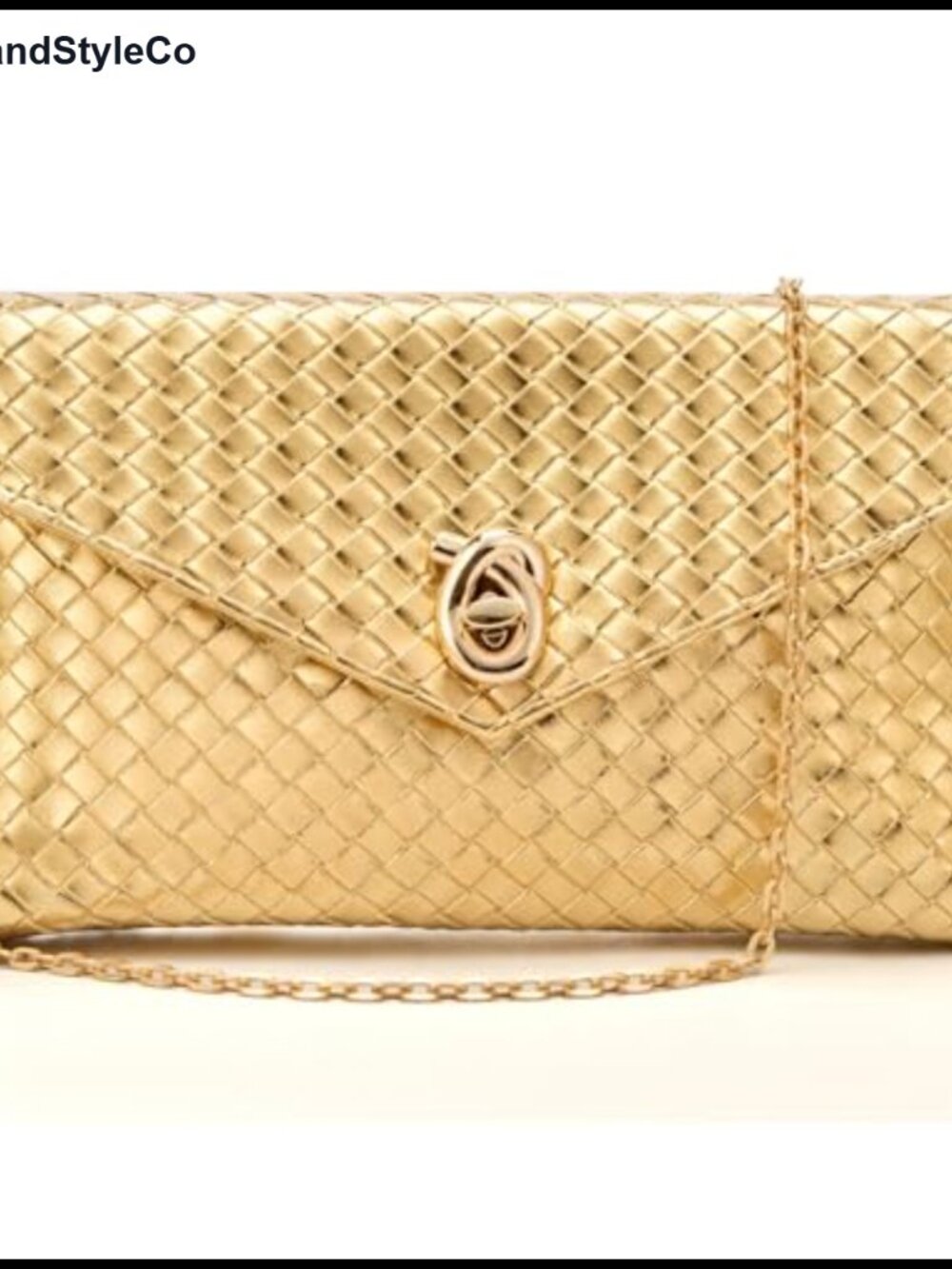 Woven Straw Clutch Purse Removable Chain Evening Bag